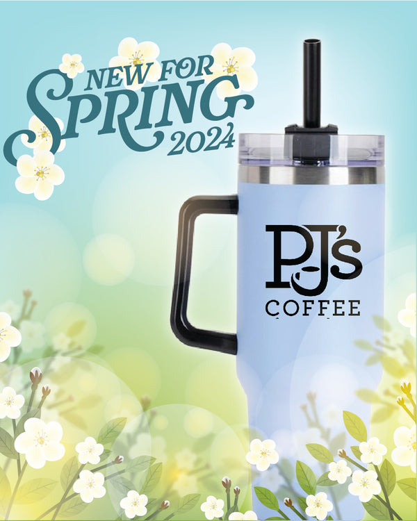 PJ's Spring Tumbler 40 oz Handle Mug with Straw