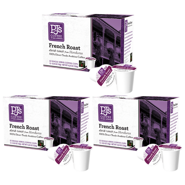 PJ's French Roast Single Serve Cups 12ct (Pack of 3)